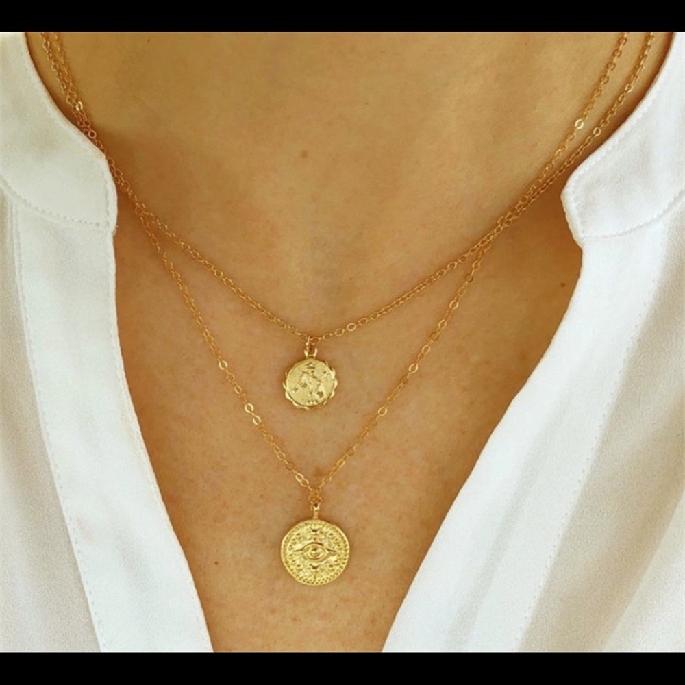 Gold plated chain necklace - Picture 3 of 5